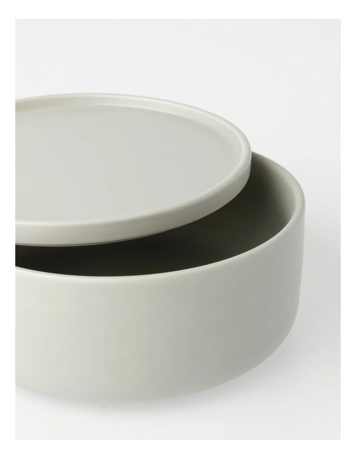 Medium Lidded Bowl Grey image 2