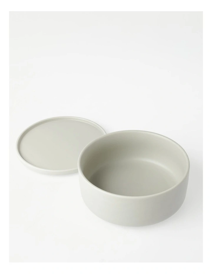 Medium Lidded Bowl Grey image 3