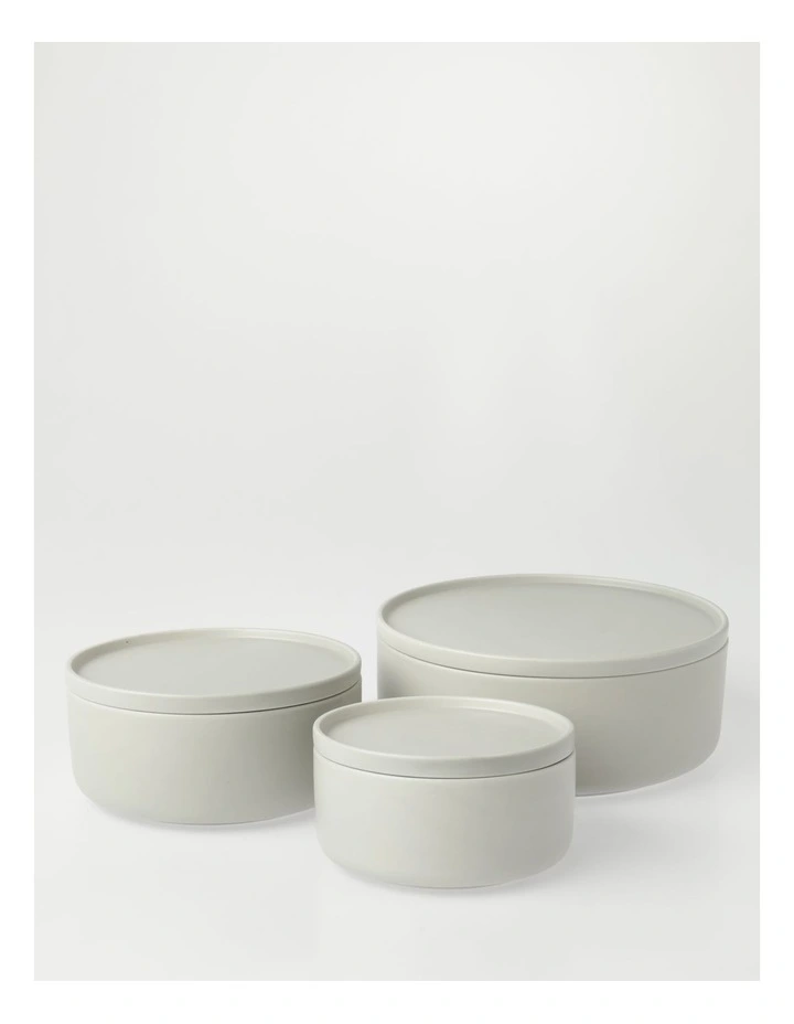 Medium Lidded Bowl Grey image 4