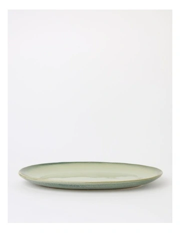 Esperance Celadon Wiped Edge Oval Platter in Green