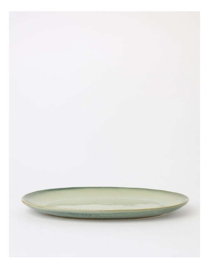 Esperance Celadon Wiped Edge Oval Platter in Green image 1