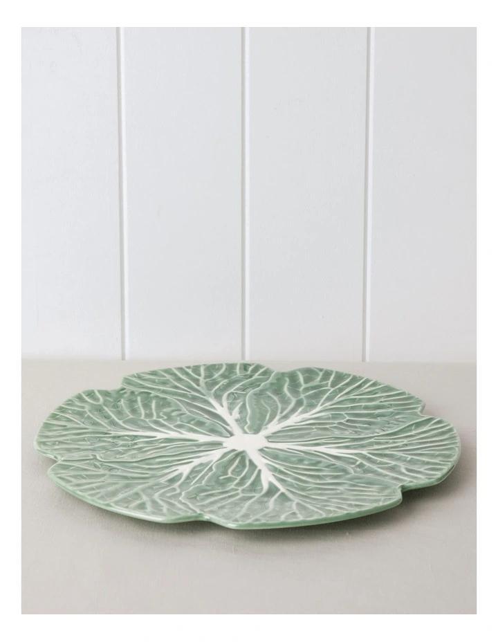 Cabbage Charger Plate in Green image 2