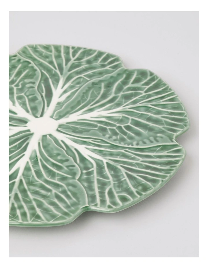 Cabbage Charger Plate in Green image 3