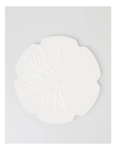 Cabbage Charger Plate in White