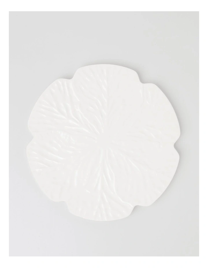 Cabbage Charger Plate in White image 1