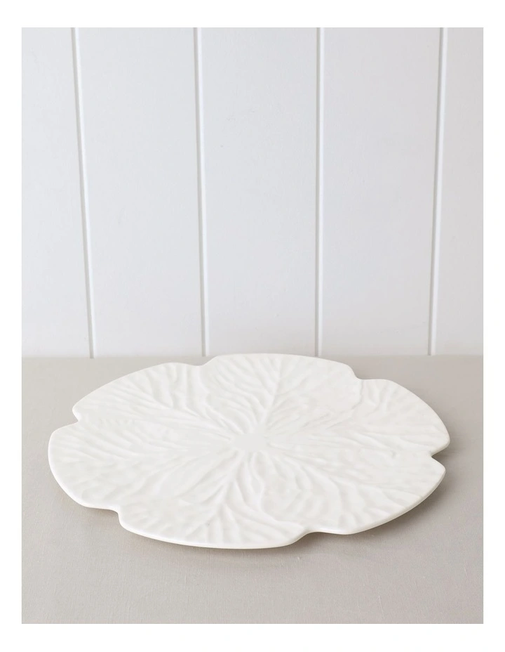 Cabbage Charger Plate in White image 2