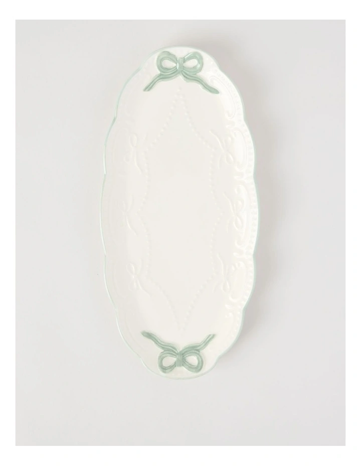 Bow Oval Platter Green image 1