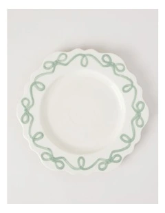 Bow Round Platter Green