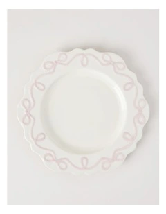 Bow Round Platter Pink