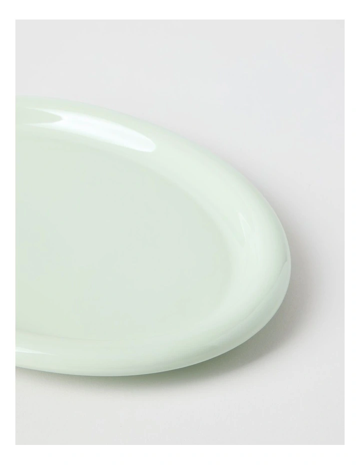 Bubble Oval Platter in Mint Green image 2