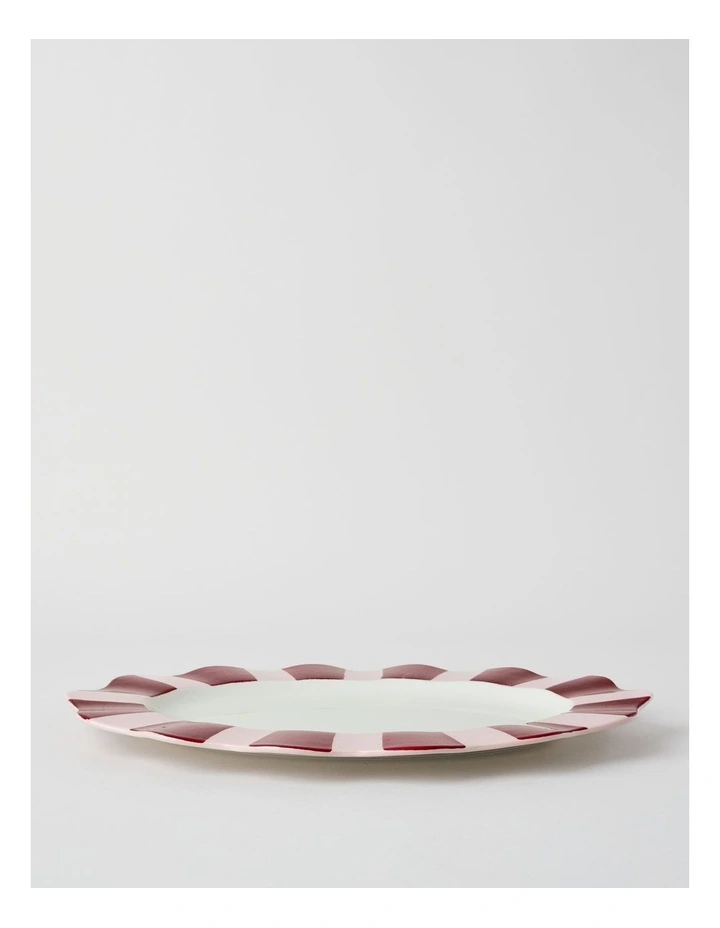Cherry Coded Oval Striped Platter image 3