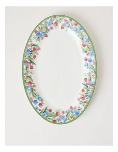 Tulips Oval Platter in Multi