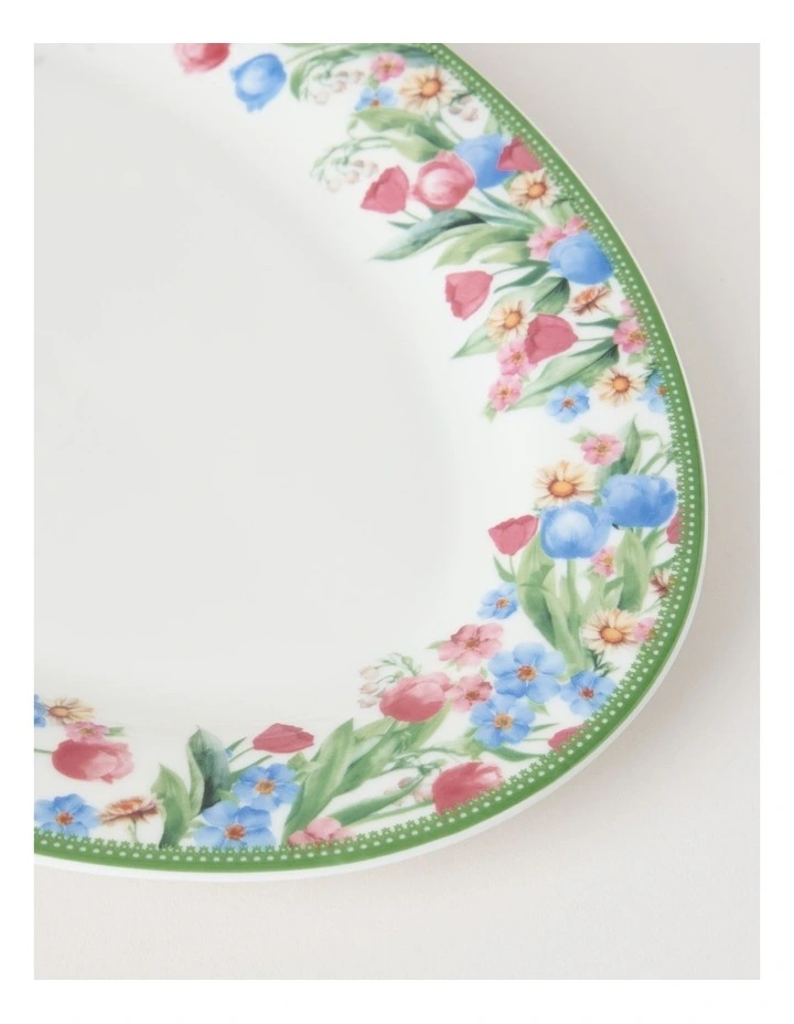 Tulips Oval Platter in Multi image 3