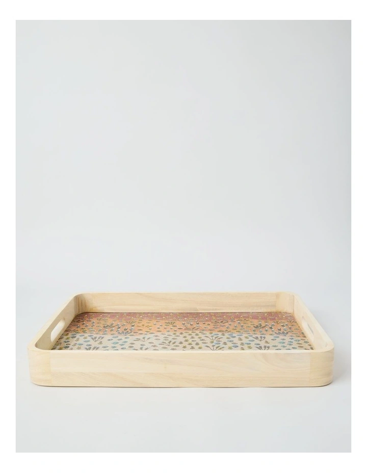 Artists of Ampilatwatja x Art Series My Country Rectangle Sercing Tray by Latoya Ngwarraye Petrick image 1