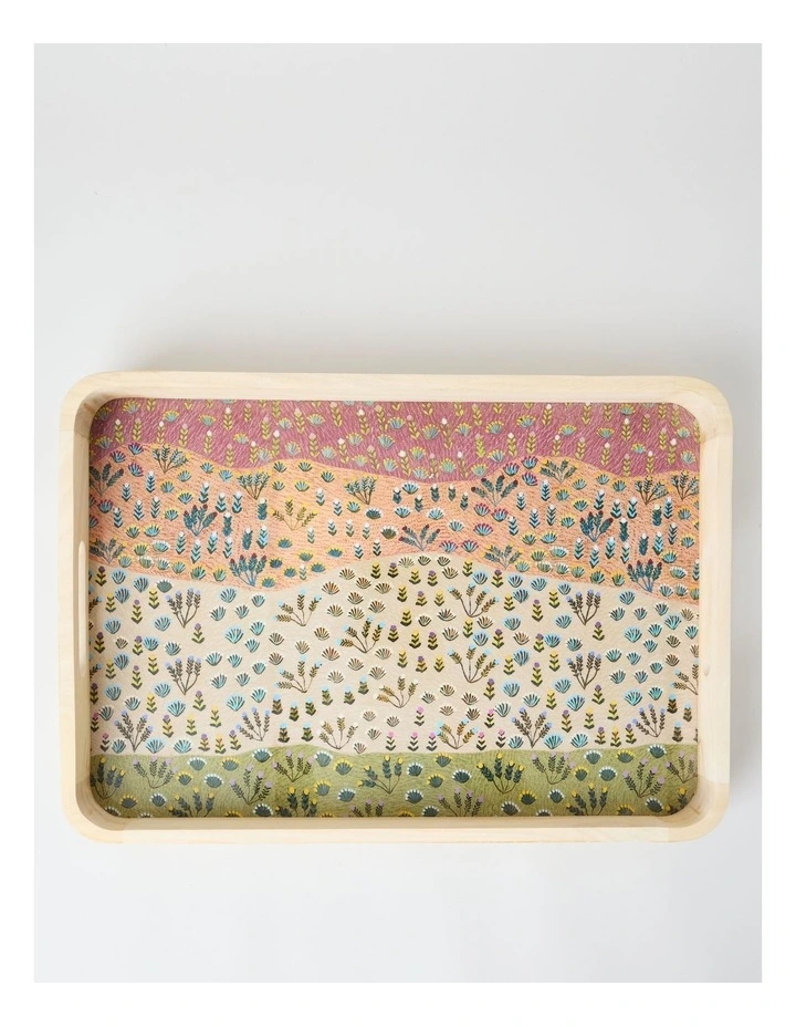 Artists of Ampilatwatja x Art Series My Country Rectangle Sercing Tray by Latoya Ngwarraye Petrick image 2
