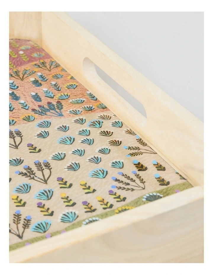 Artists of Ampilatwatja x Art Series My Country Rectangle Sercing Tray by Latoya Ngwarraye Petrick image 3
