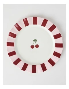 Cherry Coded Round Striped Platter