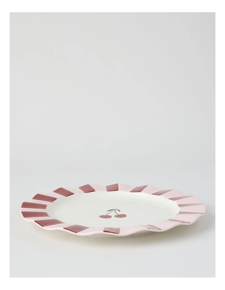 Cherry Coded Round Striped Platter image 3
