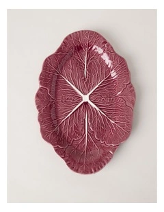 Cabbage Oval Serving Platter 37.5cm in Red