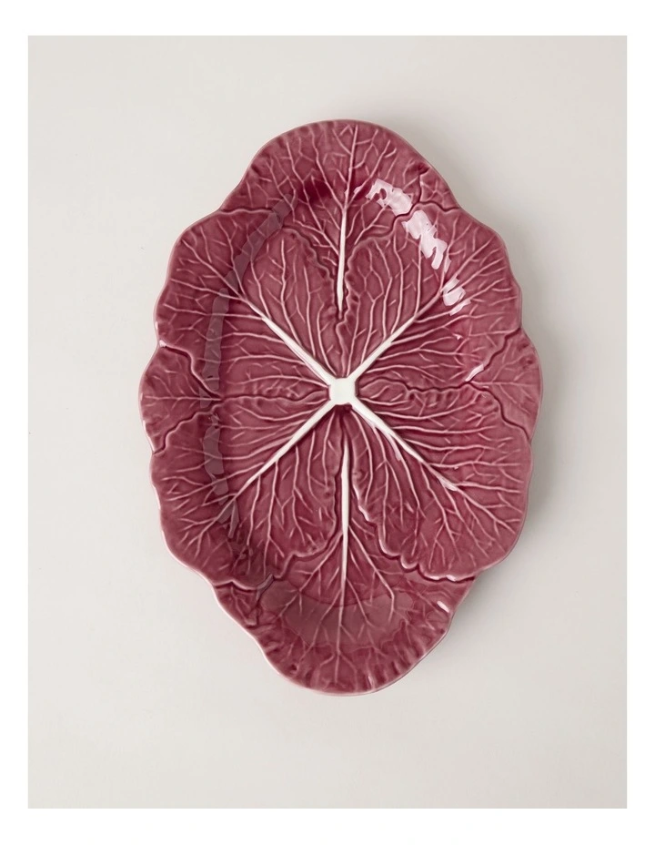 Cabbage Oval Serving Platter 37.5cm in Red image 1