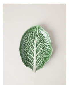 Cabbage Leaf Serving Platter 28.3cm in Green