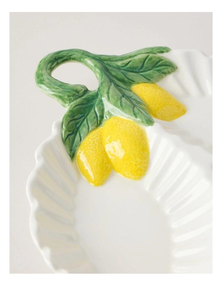Ribbed Lemons Trio Leaf Dish 34cm image 4