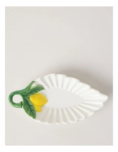 Ribbed Lemons Leaf Dish 34cm