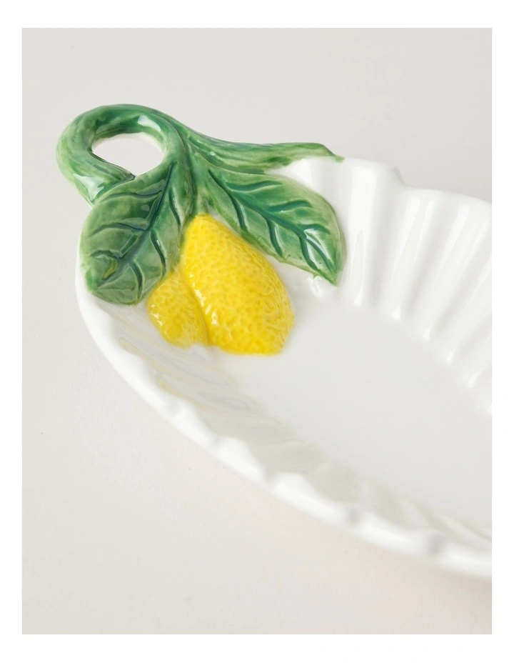 Ribbed Lemons Leaf Dish 34cm image 3