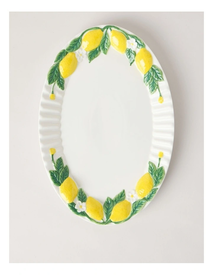 Ribbed Lemons Oval Platter 40.8cm image 1