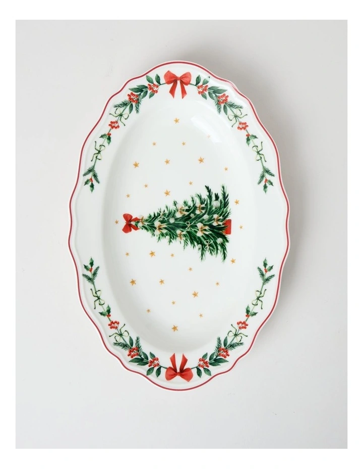 Heirloom Scalloped Oval Platter 35cm image 1