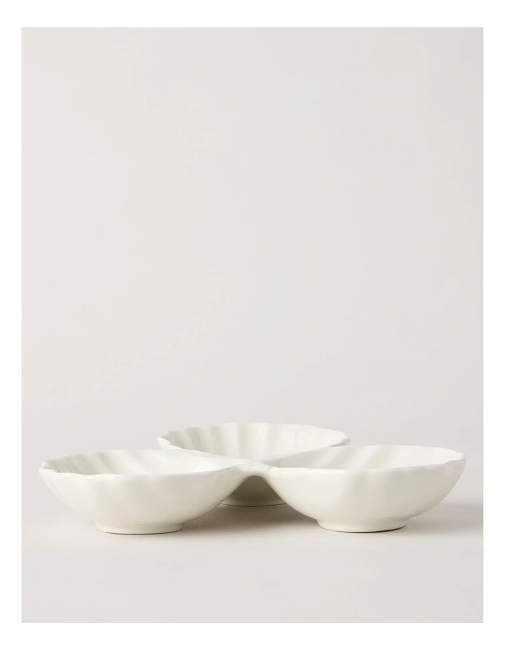 Nautilus Trio Shell Dish 24.8cm in White image 3
