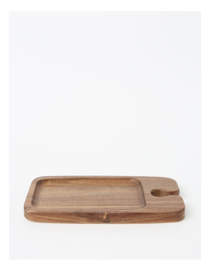 australian house garden acacia board with wine glass holder myer