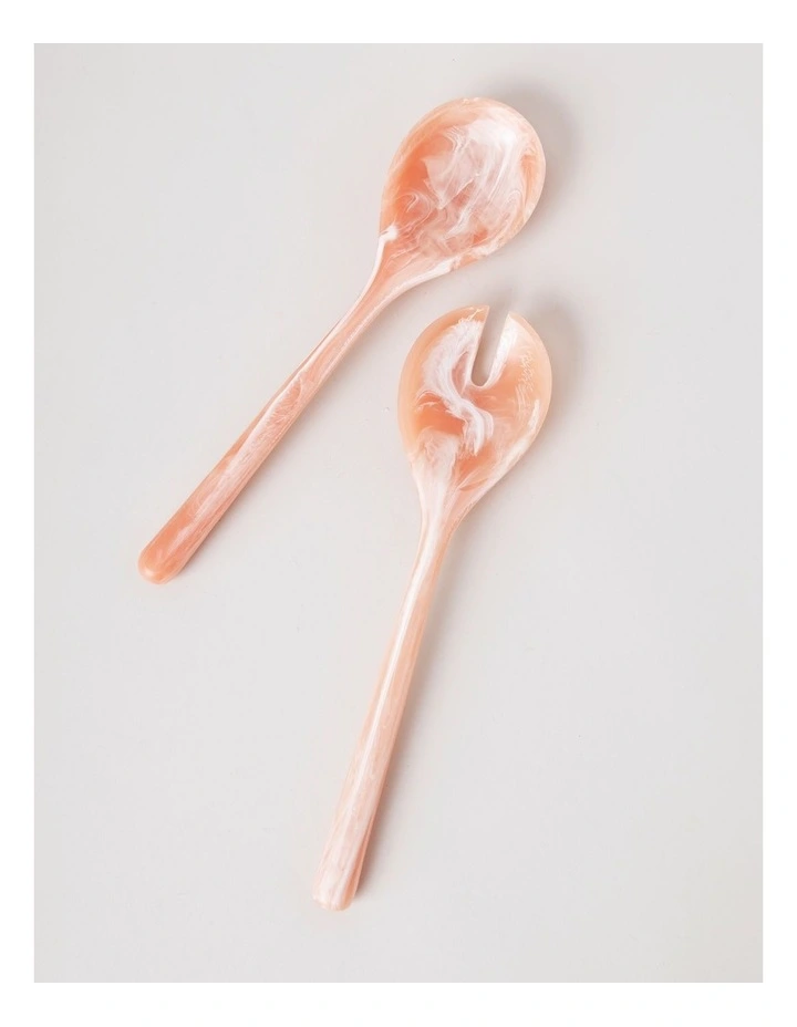 Pastel Brights Salad Server Set of 2 in Peach image 1