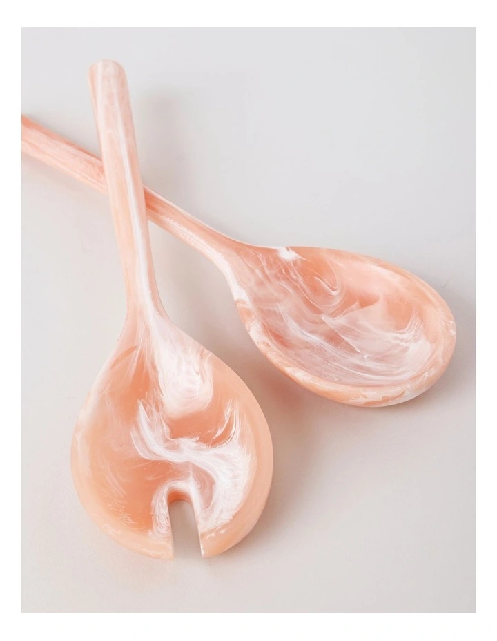 Pastel Brights Salad Server Set of 2 in Peach image 2