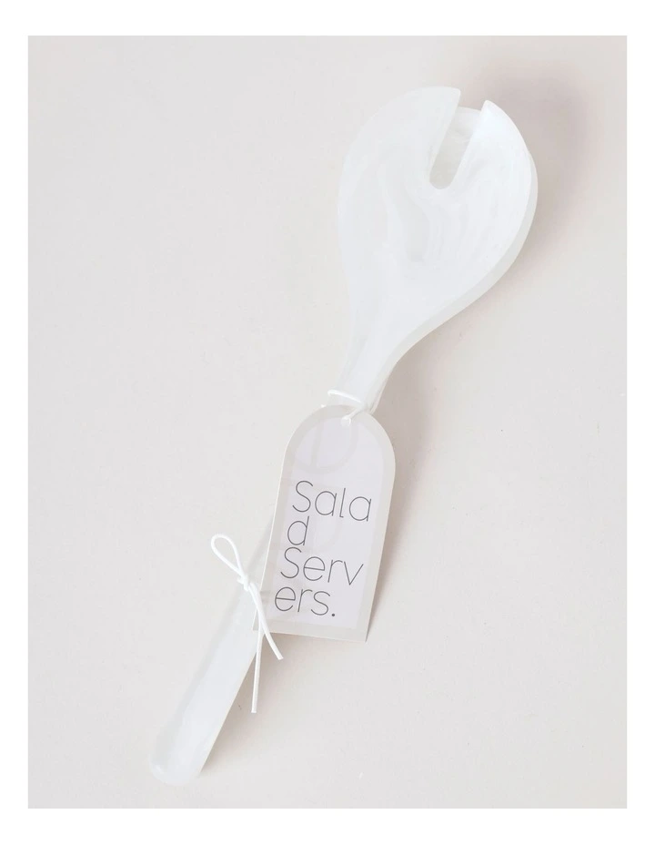 Pastel Brights Salad Server Set of 2 in White image 3