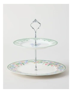 Tulips 2 Tier Cake Stand in Multi