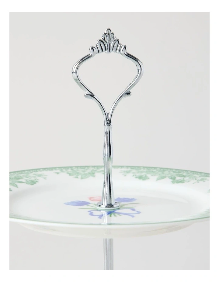 Tulips 2 Tier Cake Stand in Multi image 3