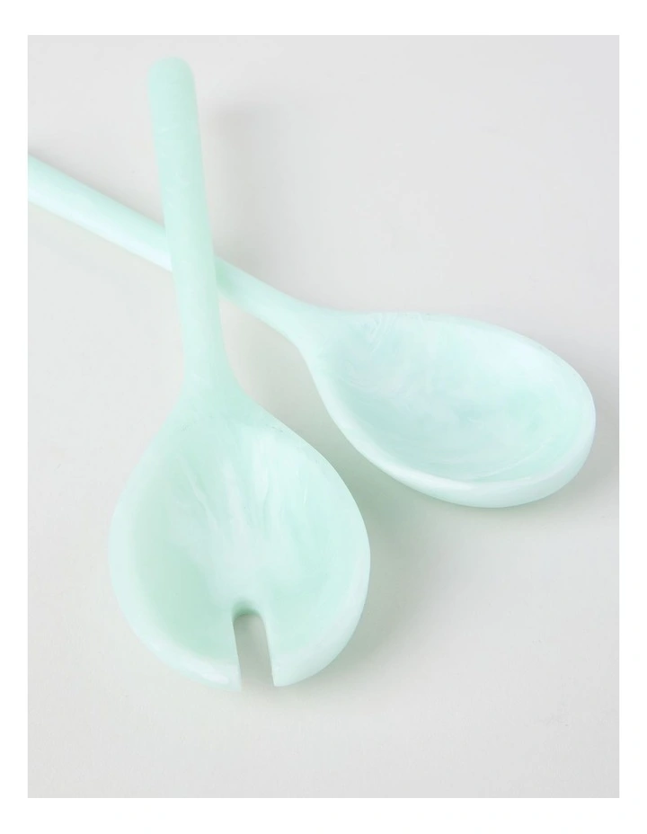 Pastel Brights Salad Server Set of 2 in Light Blue image 2