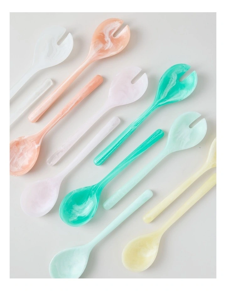 Pastel Brights Salad Server Set of 2 in Light Blue image 3