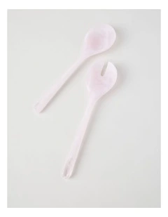 Pastel Brights Salad Server Set of 2 in Pink