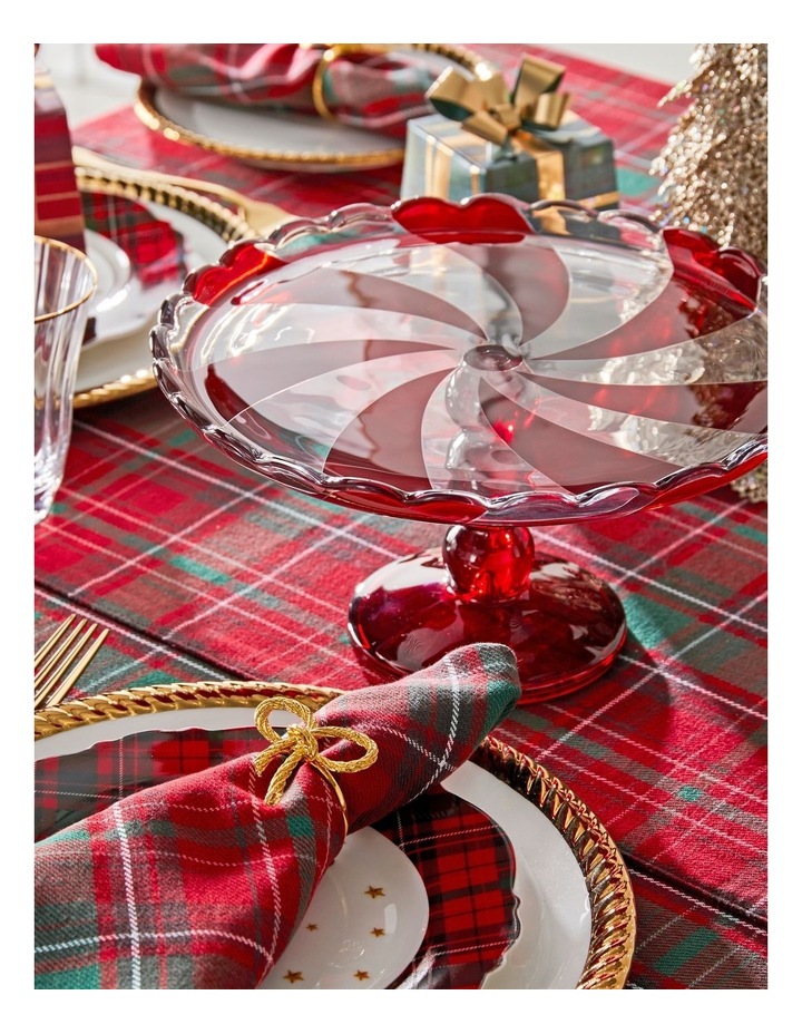 Christmas Candy Cane Cake Stand 25cm in Red image 2