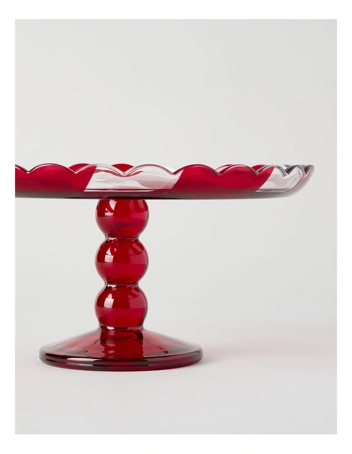 Christmas Candy Cane Cake Stand 25cm in Red image 4