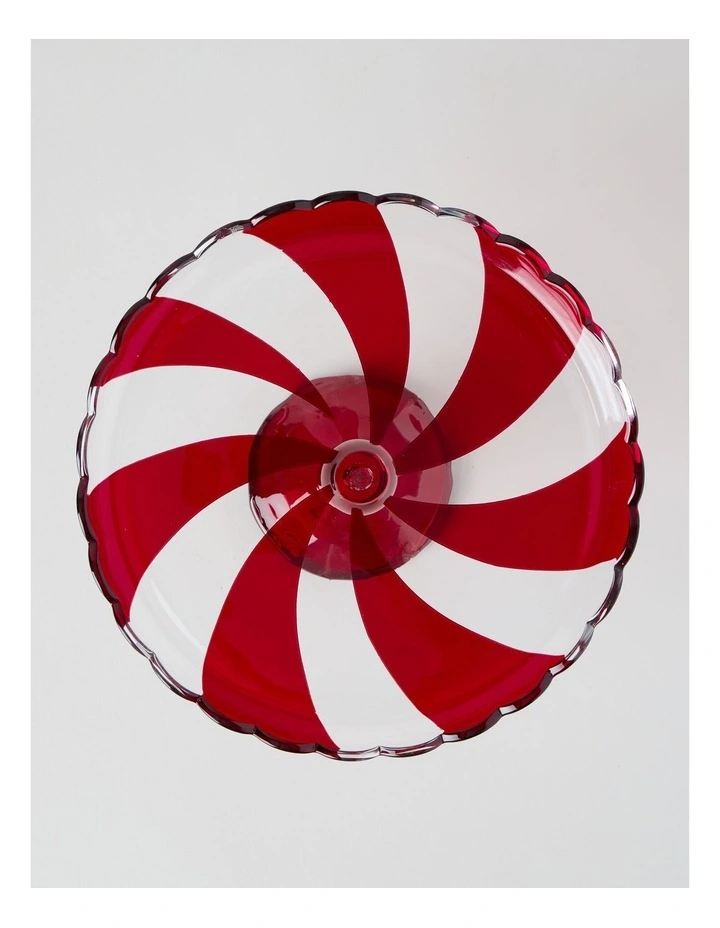 Christmas Candy Cane Cake Stand 25cm in Red image 5