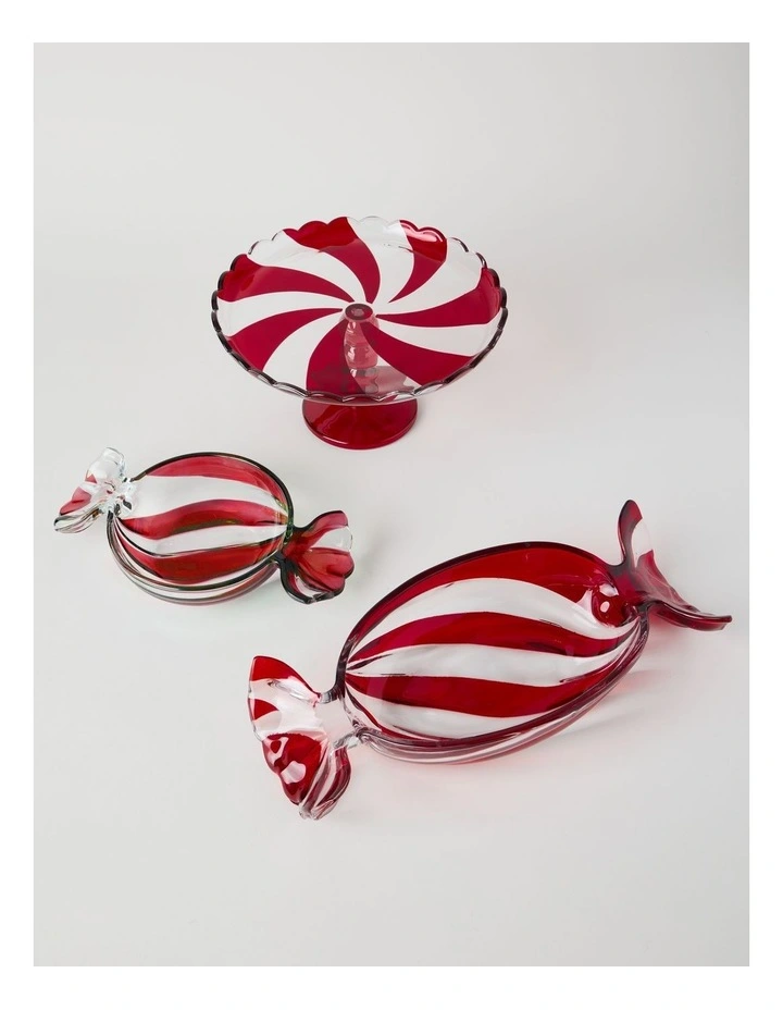Christmas Candy Cane Cake Stand 25cm in Red image 6