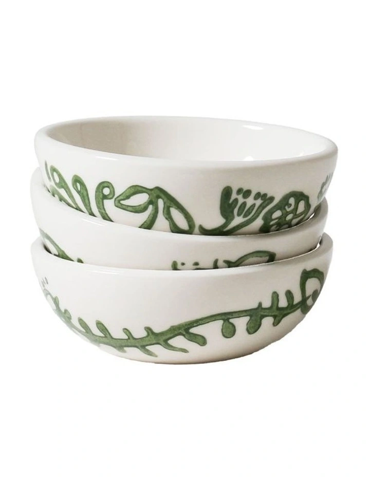 Australian Farmhouse Condiment Bowls Set Of 3 in White image 1