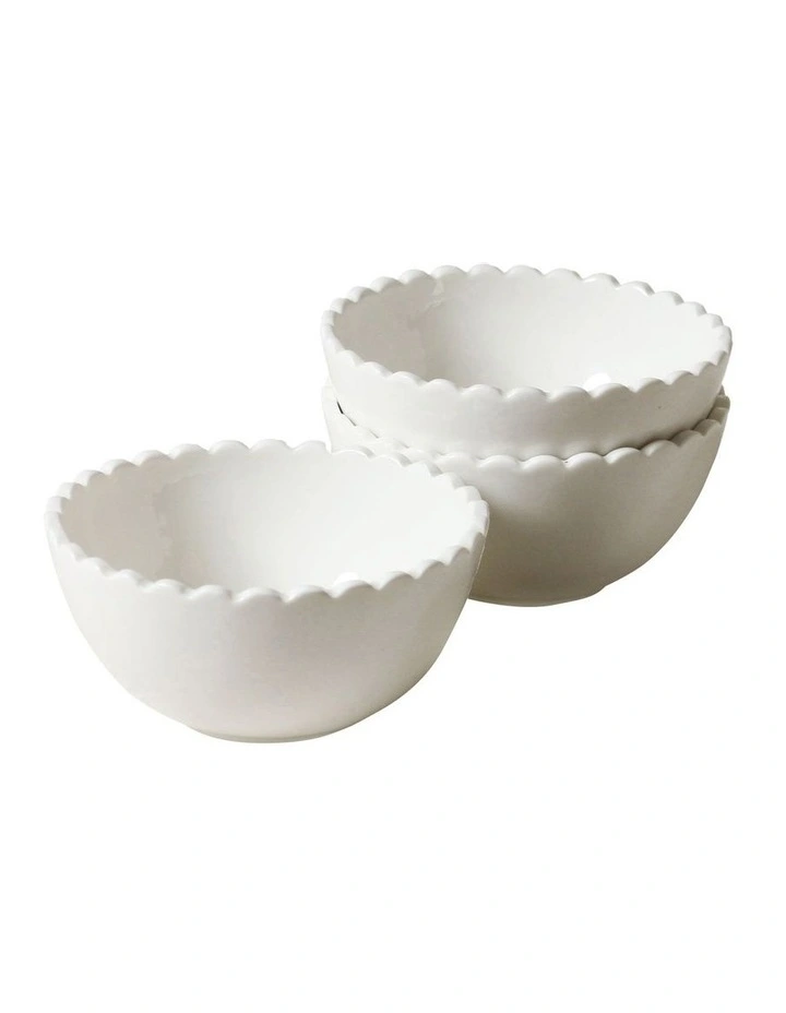 Annie Collection Condiment Bowls Set Of 3 in White image 3