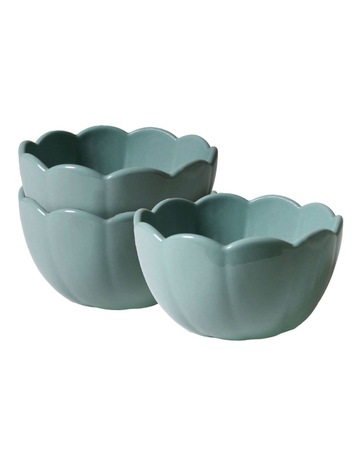 French Bazaar Condiment Bowls Set Of 3 in Gum Leaf