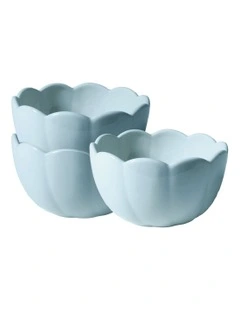 French Bazaar Condiment Bowls Set Of 3 in Ice Blue