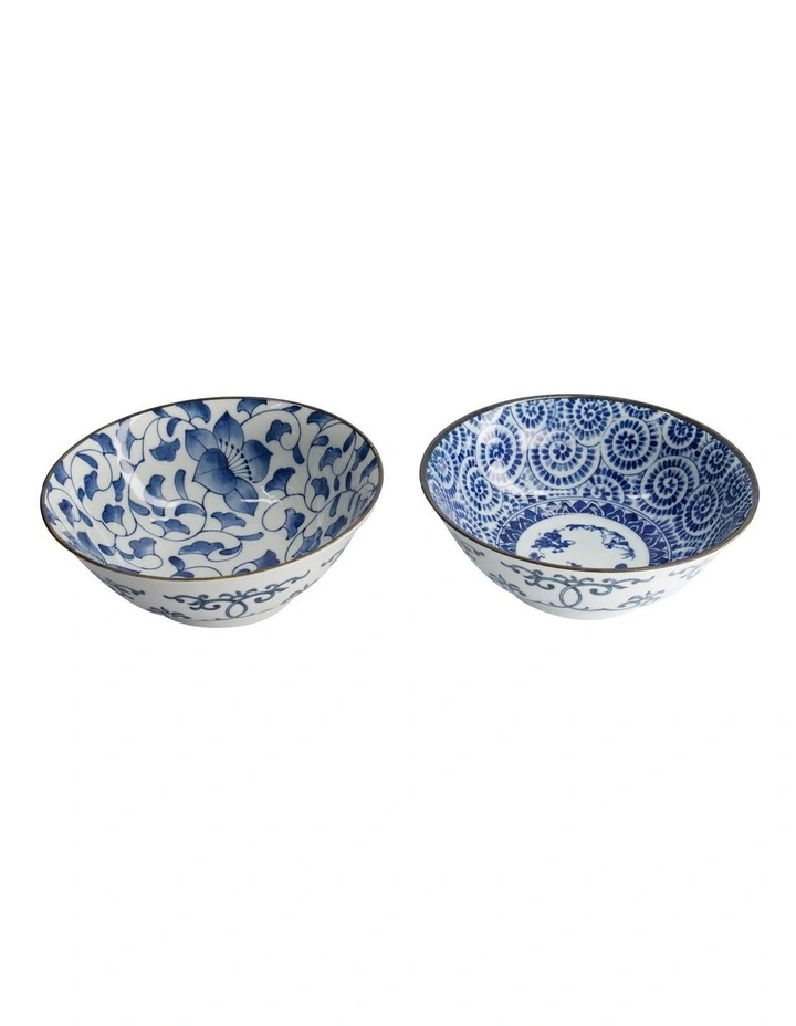 Haru Mixed Bowl Giftset 2 Piece 19x7.5cm in Blue image 4
