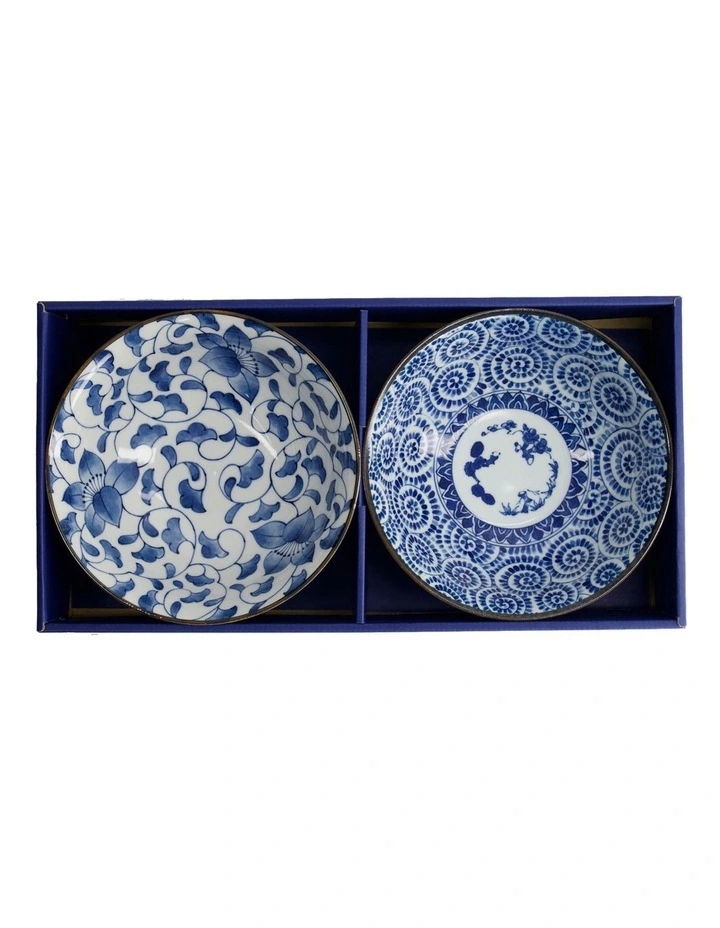 Haru Mixed Bowl Giftset 2 Piece 19x7.5cm in Blue image 6